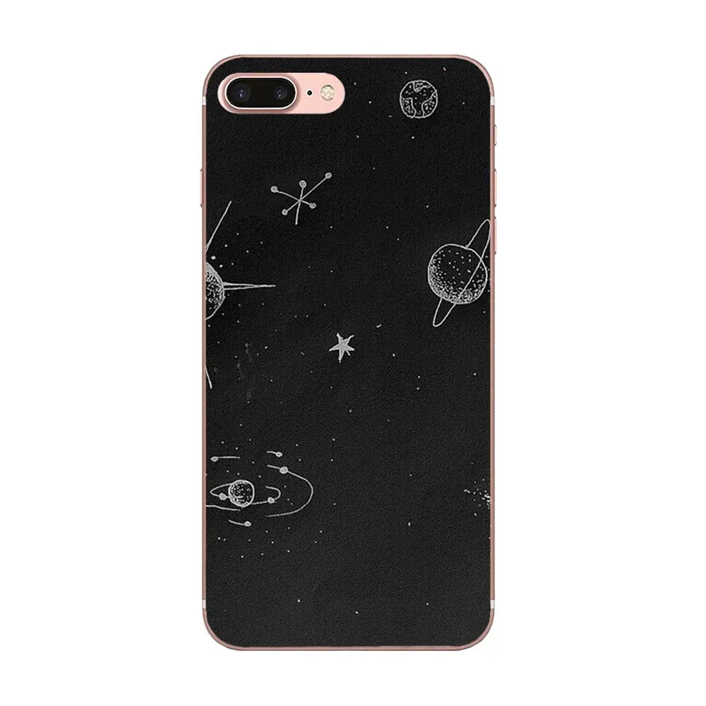 Мягкий чехол для телефона глянцевый с изображением космоса планеты звезд солнца