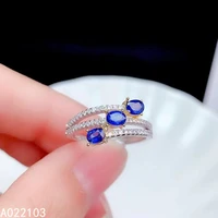 kjjeaxcmy fine jewelry 925 sterling silver inlaid natural sapphire chinese style elegant simple girl gem ring support check