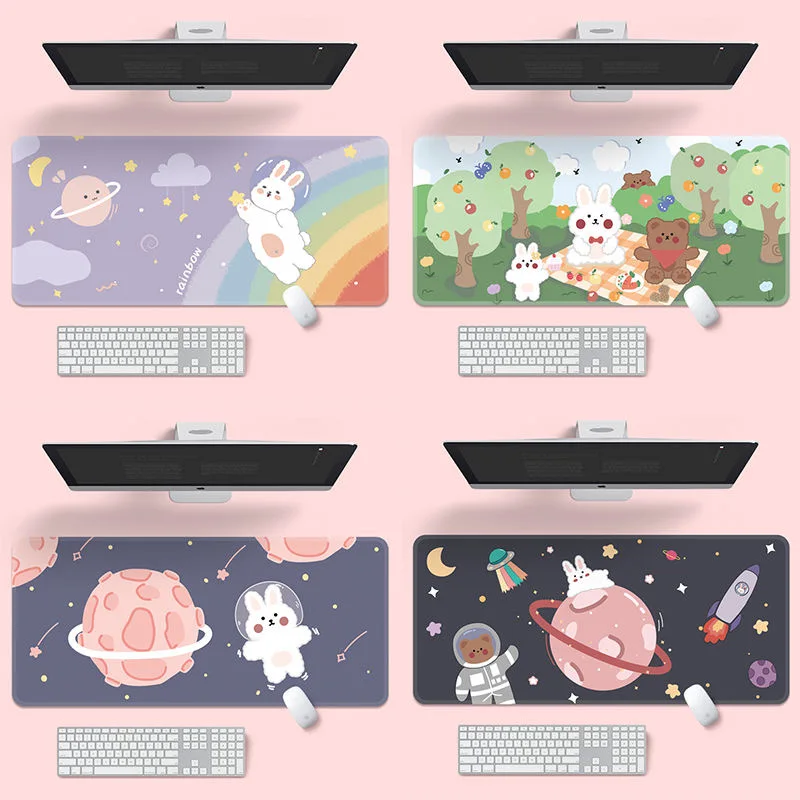 

Kawaii Oversized Mouse Pad Cartoon Rabbit Keyboard Computer Desktop Pad Girl Boy Bedroom Decorations Cute Mouse Pad