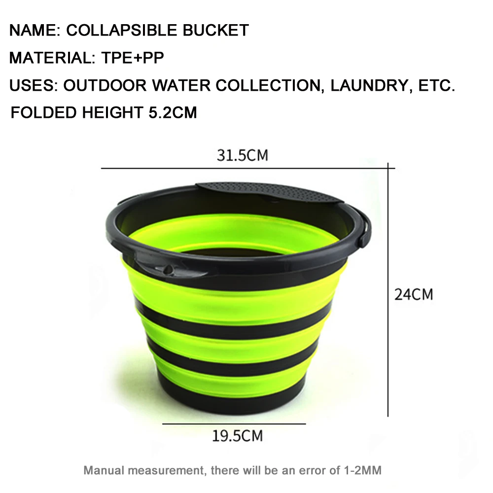 Складное ведро портативный складной мешок емкость для воды с прочной ручкой