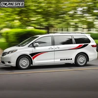car body decor sticker both side auto door vinyl decal for toyota sienna colorful racing sport stripes exterior accessories