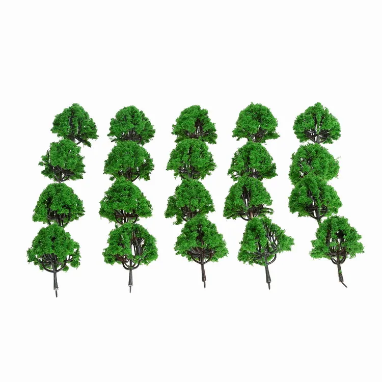 

20 штук зеленый модели деревьев и поезда ж/д на улице парк здания расположение пейзажей дерево Пейзаж пейзажные игрушки Праздничные вечерни...