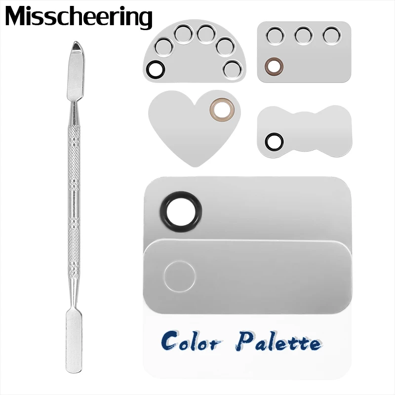 Палитра для макияжа из нержавеющей стали смешивания основы теней век