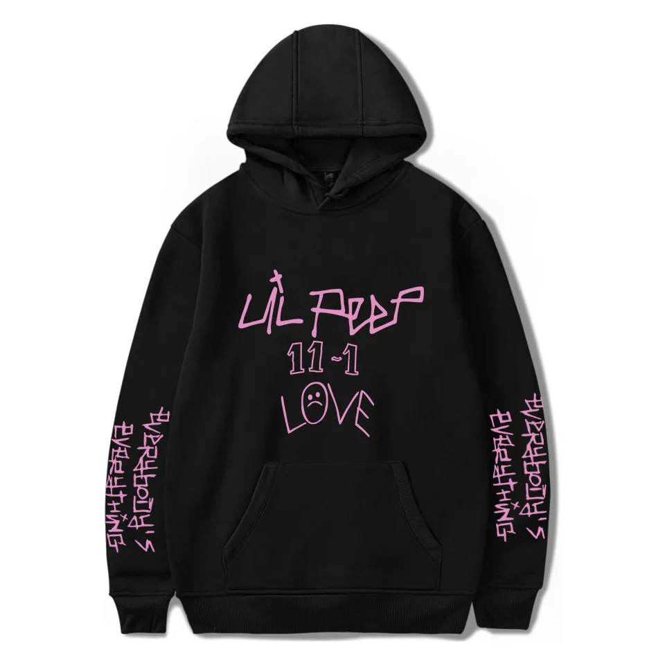 

Hot Sale Lil Peep Black Hoodies Rap Hip Hop Lilpeep Sweatshirt Vogue Streetwear Hip Hop Pullover Hooded Jacket Oversized Casual