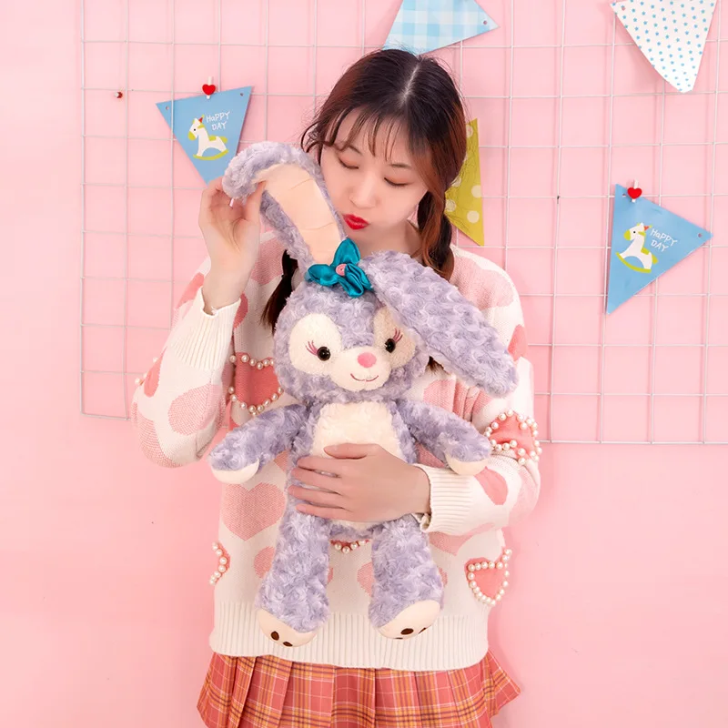 Лидер продаж фиолетовый кролик плюшевая игрушка складная кукла-ухо рюкзак для