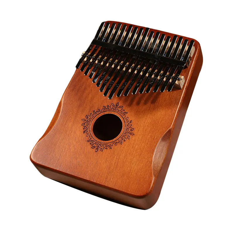 

kalimba 17 Keys high Quality Wood Mahogany Mbira Body Musical thumb piano Music box mini Carlimba gift box 2021 Kalimba handguar