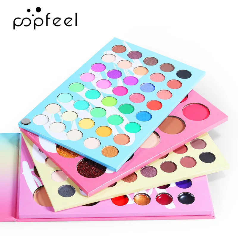 

Popfeel 4in1 121 Color Makeup Palette Eye Shadow Blush Glitter Concealer Lip Gloss Comprehensive Make Up Cosmetics TSLM1