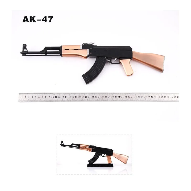 1 2 05 ak47 Металлическая Модель пушки аксессуары игрушки пистолет ak 47 модель