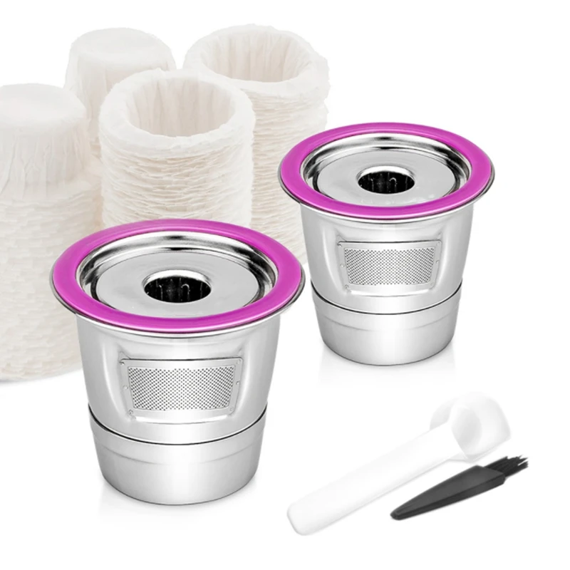 Tazas reutilizables para cerveceros Keurig, filtro de caf&eacute; recargable Universal, filtro de malla de acero inoxidable-0