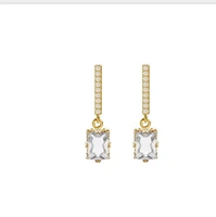 personality geometry diamond drop long earrings fashion jewelry