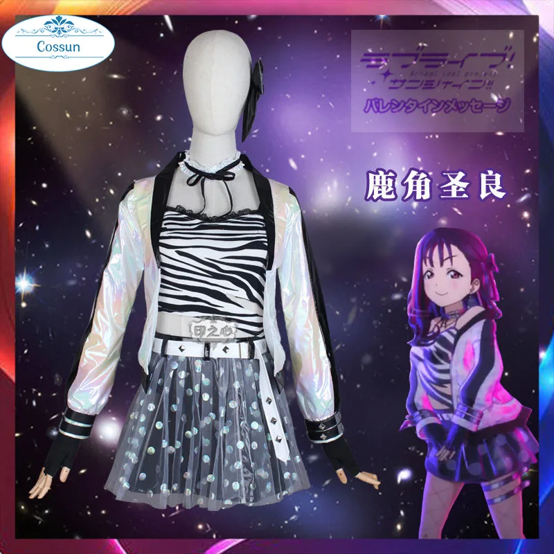 

Аниме! LoveLive!Sunshine! Женский костюм для косплея студентов Idol Saint Snow Kazuno