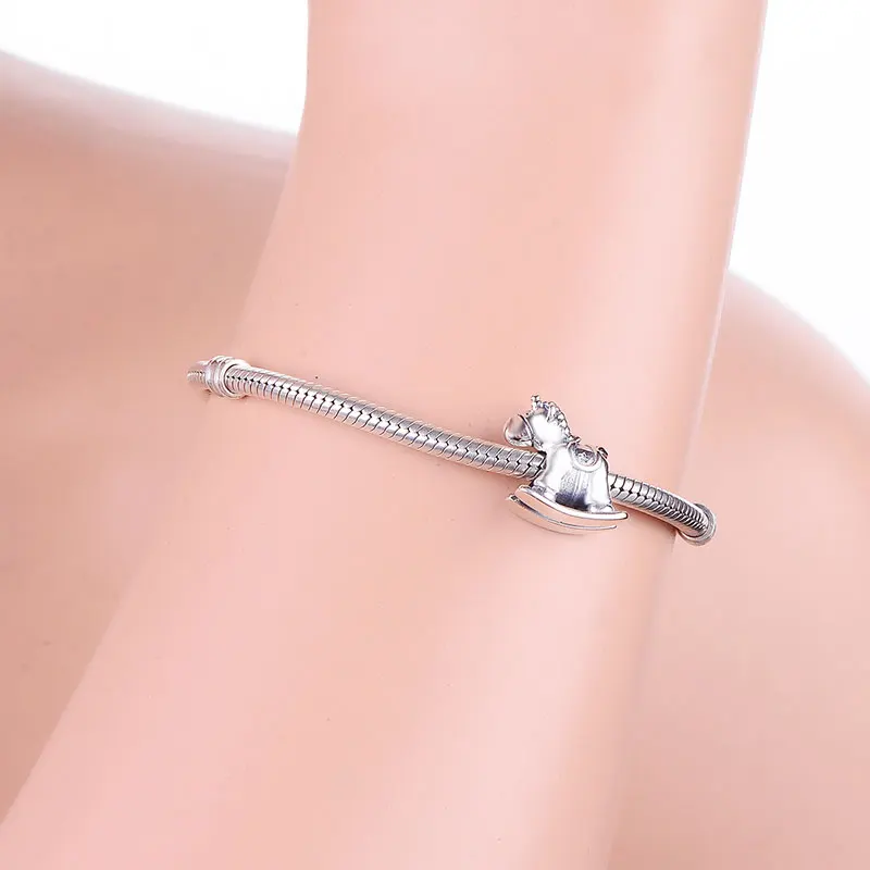 

Fashion 925 Silver Charms Cute Horse Pendant Beads for Women Wedding Necklace Original Sterling Bracelets & Bangle Jewelry DIY