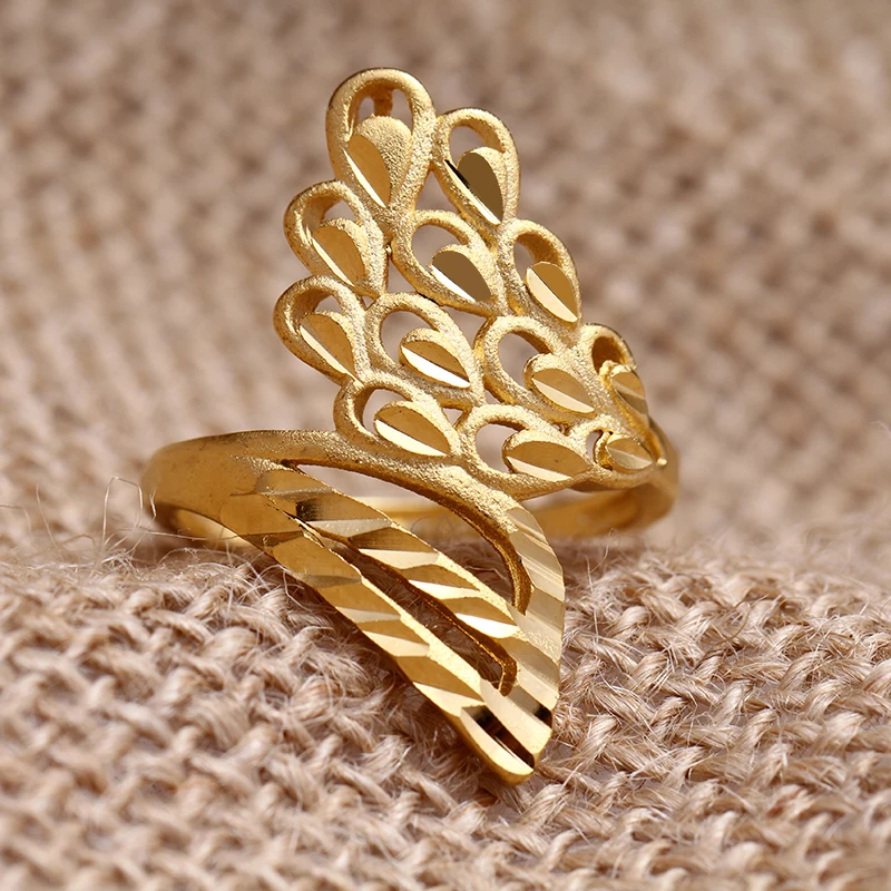 

Gold Ethiopian Wedding Traditional Gold Color Rings For Women Girl men Eritrea Ring for Women's Wedding bridal Best Gift