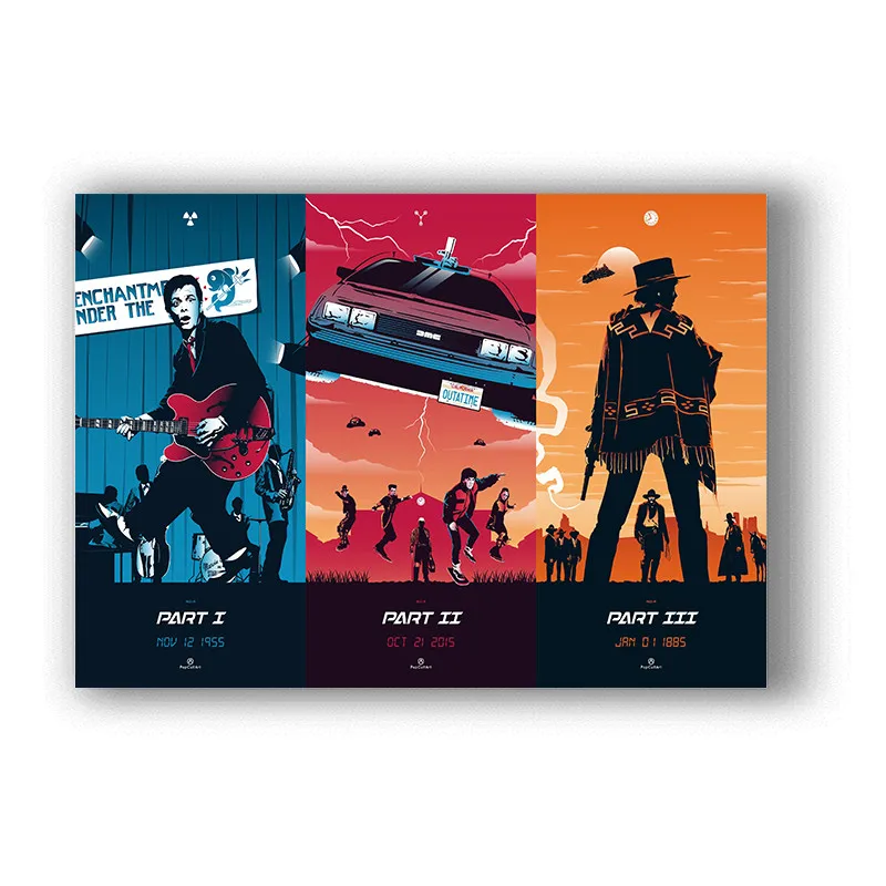 Крутой автомобиль Назад в будущее бумажные плакаты с белым покрытием и принты