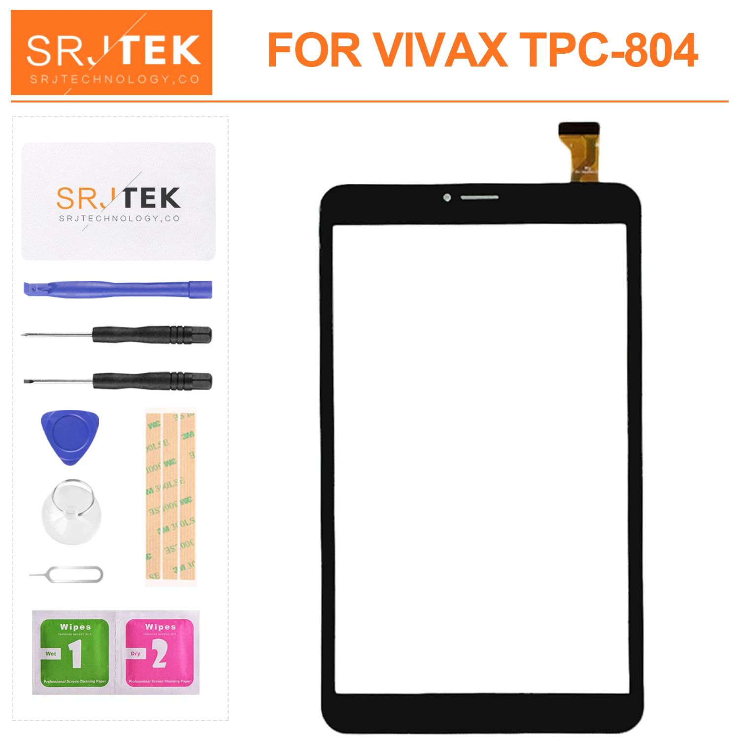 

For VIVAX TPC-804 3G Display Tablet PC External Capacitive Touch Screen Digitizer Assembly Replacement Outer Glass Sensor Panel