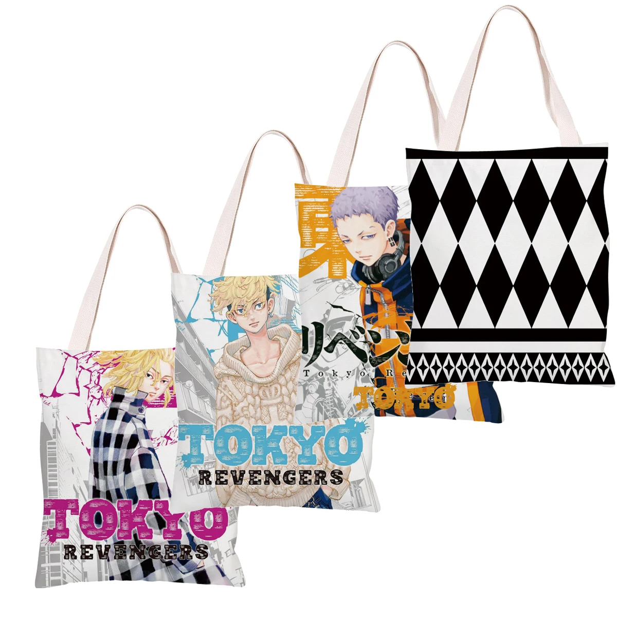Холщовые сумки 32Syles с изображением Токийского призрака аниме Токийский снестика
