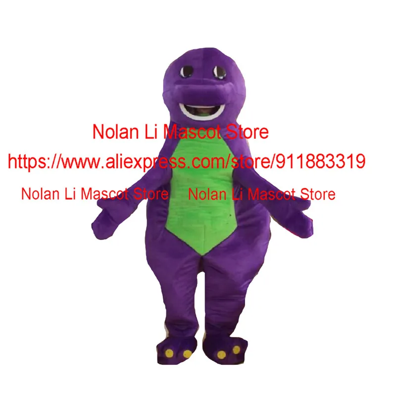

Высококачественный костюм-талисман в виде фиолетового динозавра, косплей, мультяшный Набор для вечеринки на день рождения, рекламный подар...