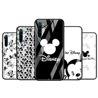 mickey black and white for xiaomi redmi k40 k30 k20 pro plus 9c 9a 9 8a 7 luxury shell tempered glass phone case cover