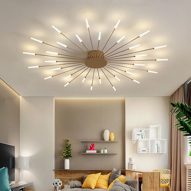 Deyidn Creative Chandelier Firework Ceiling Light Indoor Decor LED Pendant Light For Dining Room Living Room Bedroom Kitchen Bar