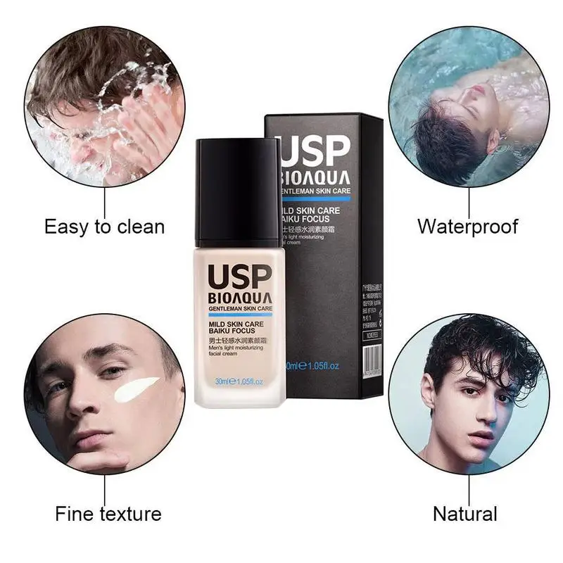 

Men's Light Moisturizing Cream Shrinking Pores Cleansing Acne BB Makeup Skin Concealer