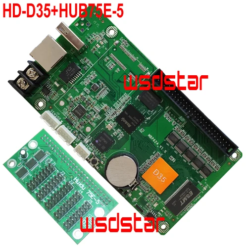 HD D35 + HUB75E 5 1024*64 асинхронная полноцветная карта управления работает с P2 P2.5 P3 P4 P5 P6