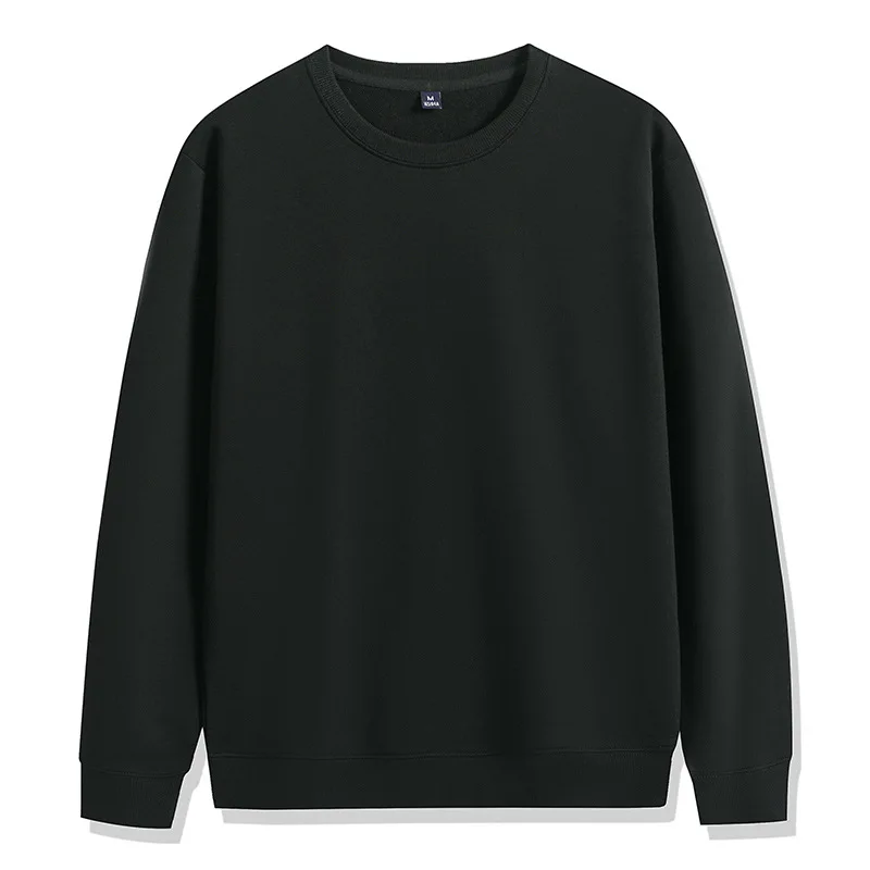 

2020 autumn and winter high-end plus velvet thick guard long-sleeved men and women pullover round neck
