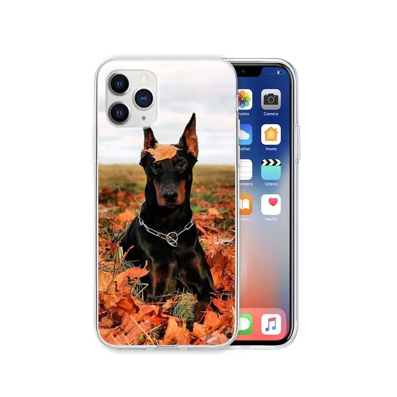 Чехол для телефона с изображением животного таксы добермена собаки IPhone 12 11 Pro Max Xs