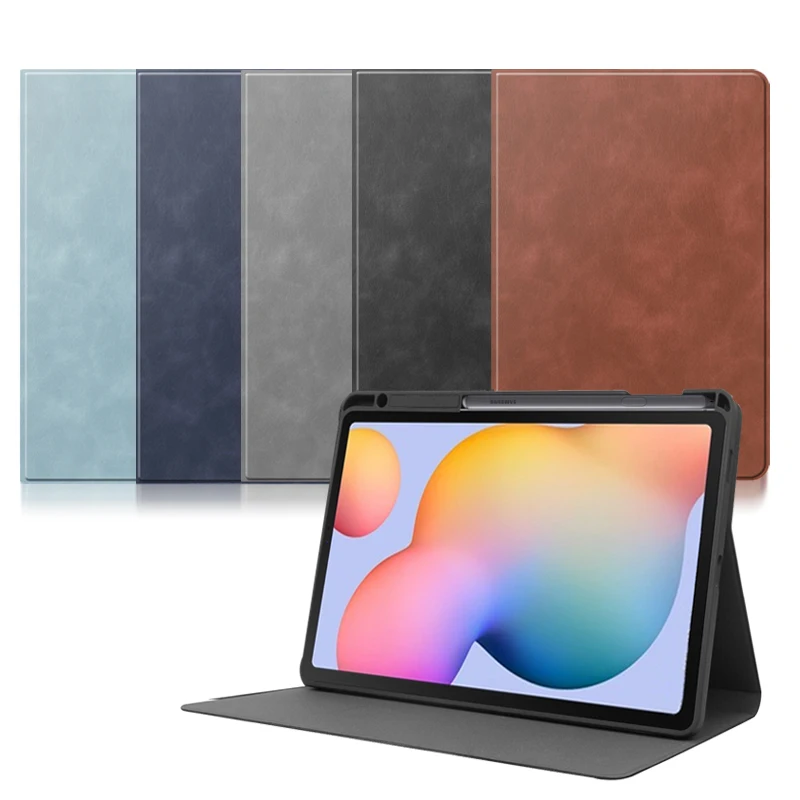 

Business PU Leather Case for Samsung Galaxy Tab S6 Lite 10.4 2020 Tablet Case TPU Back Stand Cover for Tab S6 Lite SM-P610 P615