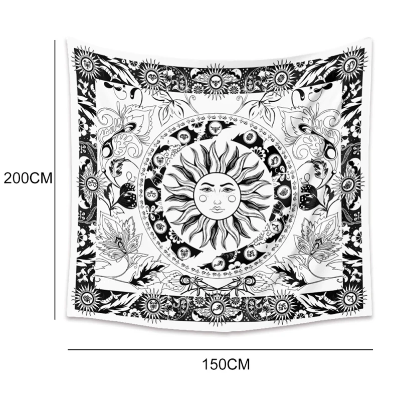 

Sun Goddess Pattern Retro Bohemian Wall Tapestry Home Living Room Bedroom Wall Hanging Decoration