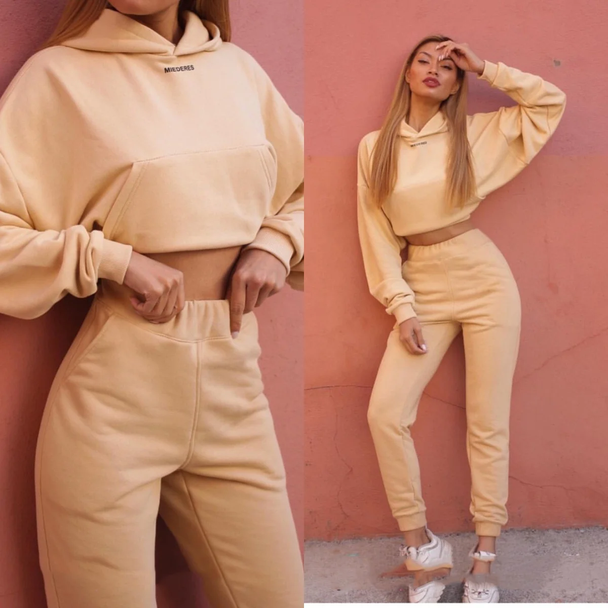 

New Fashion Long-sleeved Hooded Pullover Fall/winter Women's Sweater, Cordless Women's Jogging Suit, Women's Hooded Sportswear