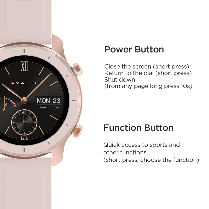 Глобальная версия Xiaomi Huami Amazfit GTR 42 мм Смарт часы 5ATM Smartwatch 12 дней Батарея GPS Фитнес