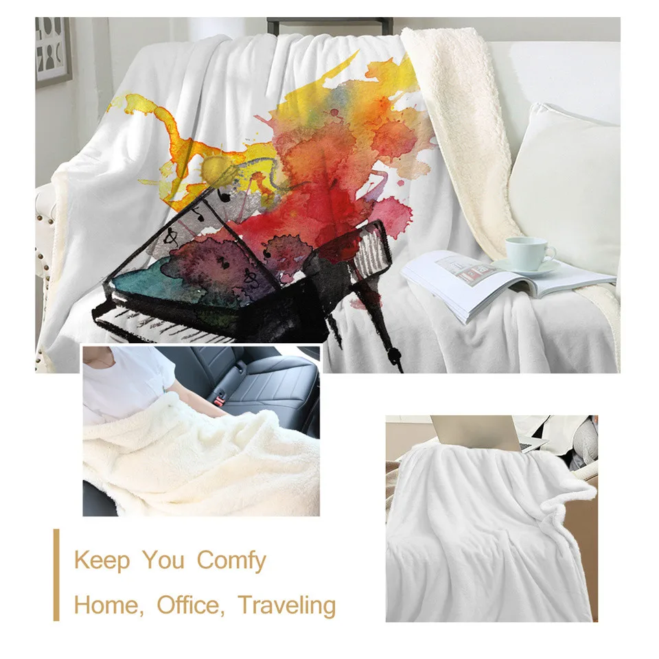 Постельные принадлежности Outlet рояль шерпа Флисовое одеяло акварельное для