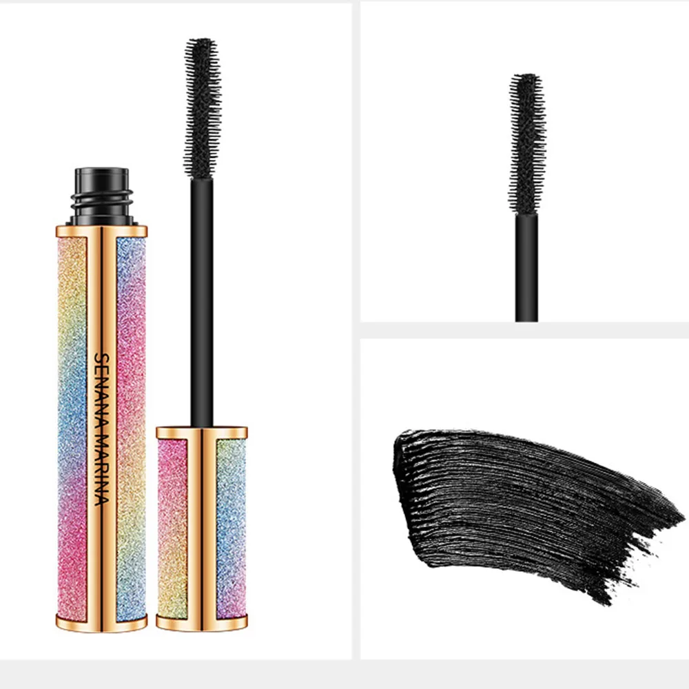 Мерцающая тушь для ресниц завивка 4D шелковое волокно густая Удлиняющая