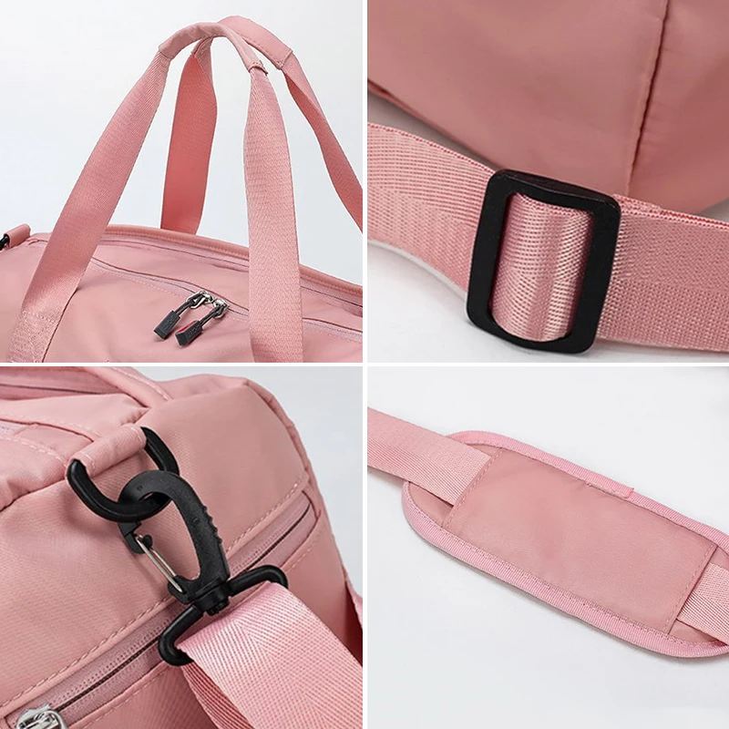 Женская спортивная сумка для фитнеса мужская розового и черного цвета девушек