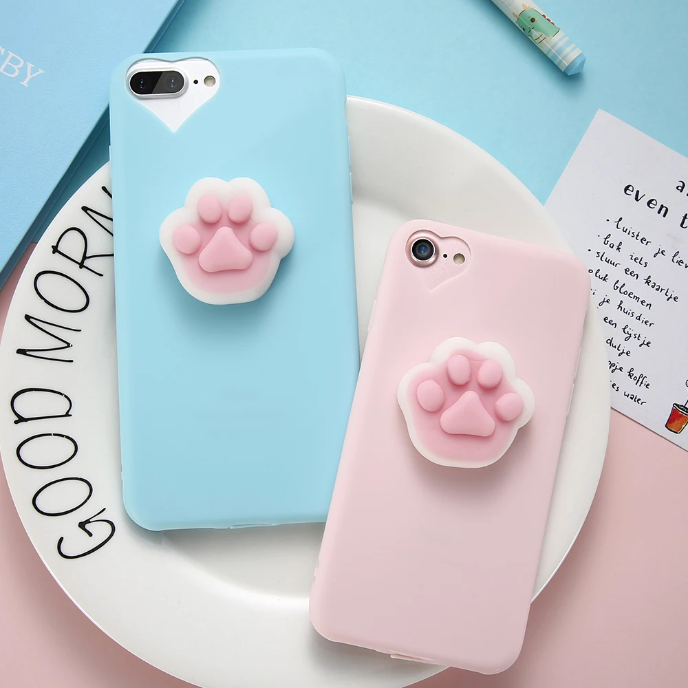 KISSCASE Knead Adorable Phone Case For iPhone 8 7 6 6S Plus Cartoon Soft Cases 6s 5 5S SE Cute Back Covers | Мобильные телефоны и