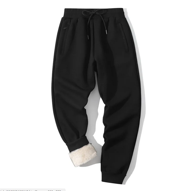 

Winter Warm Thicken Mens Sweatpants Men Fleece Pants Heavyweight Trousers Male Wool Casual Loose Pants Sports Jogges Plus Size