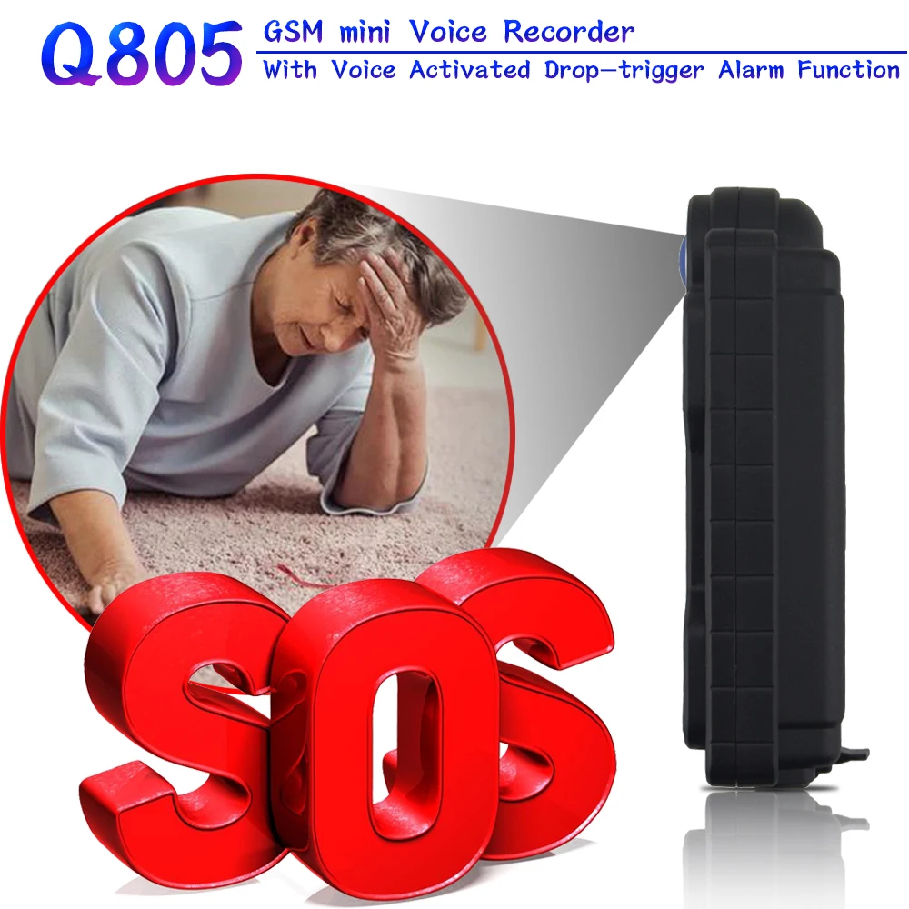 Голосовой регистратор Q805 GSM с функцией голосовой активации слот для SD + SIM карты