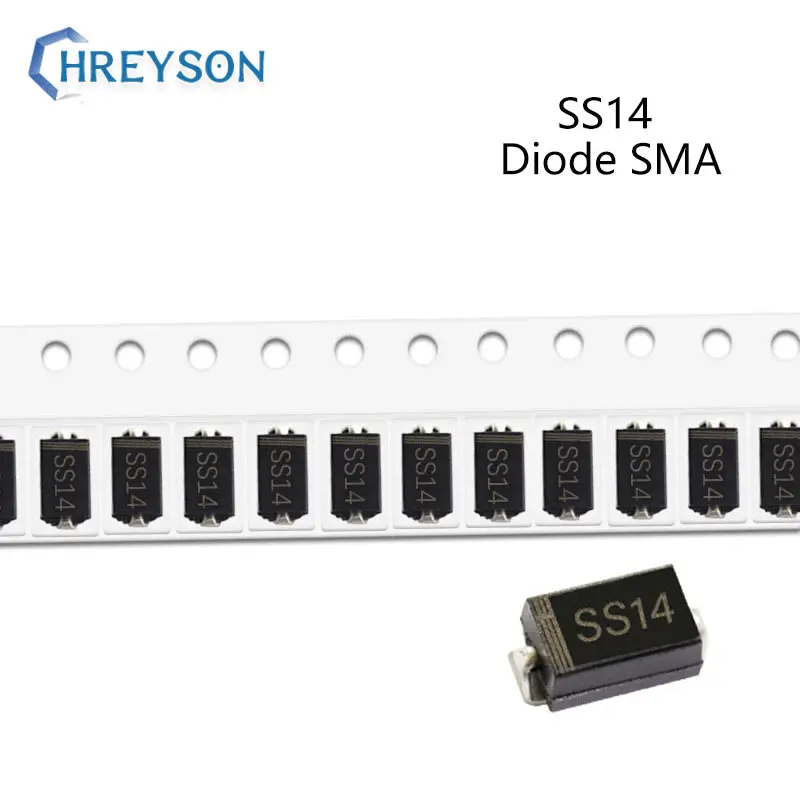 

50 шт. SMD Schottky выпрямительный диод барьера SS34F SS34 SS24 SS14 SS210 SS2200 SS310 SS12 SS16T3G 3A 50V 60V 80V DO-214AC SMA