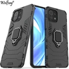 Чехол для Xiaomi 11 Lite, задняя крышка, Магнитная подставка с полным покрытием для Xiaomi 11 Lite, задняя крышка для Mi 11 Lite, задняя крышка