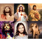 Набор для рисования по номерам на холсте Иисус, картинки с овцой