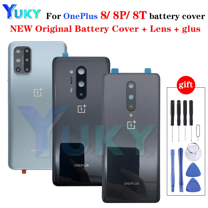 Чехол для задней стеклянной крышки Оригинальный чехол аккумулятора Oneplus 8 1 + 8T