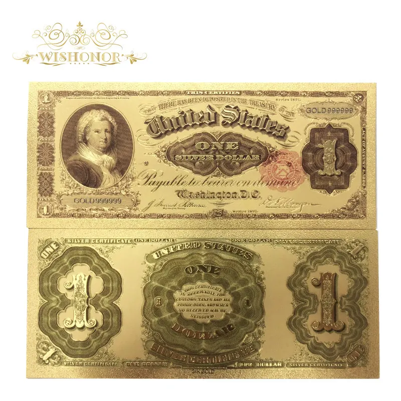 Прямая доставка за 1 шт $1 миллион долларов банкнот под старину Позолоченные