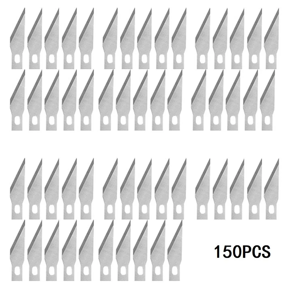 

200PCS Replacement Hobby Blade Spare Blades Steel Craft Kni-fe Blades For DIY Art Work Cutting For X-acto Exacto