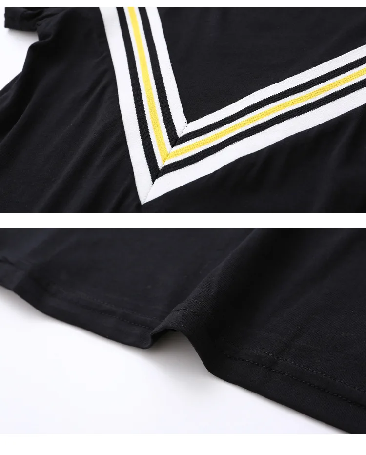 Детские Полосатые платья для девочек повседневная черная белая детская одежда