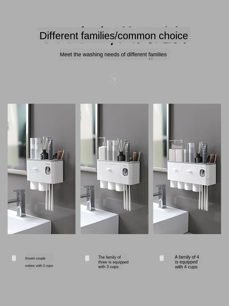 

Simple Mouthwash Cup Toothbrush Holder Household Washing Cup Set Storage Rack Various Sizes Available With Toothpaste Squeezer