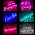 Неоновая вывеска для салона красоты на заказ, светодиодный неоновый ночсветильник для парикмахерской, бара, комнаты, неоновая вывеска с логотипом на заказ