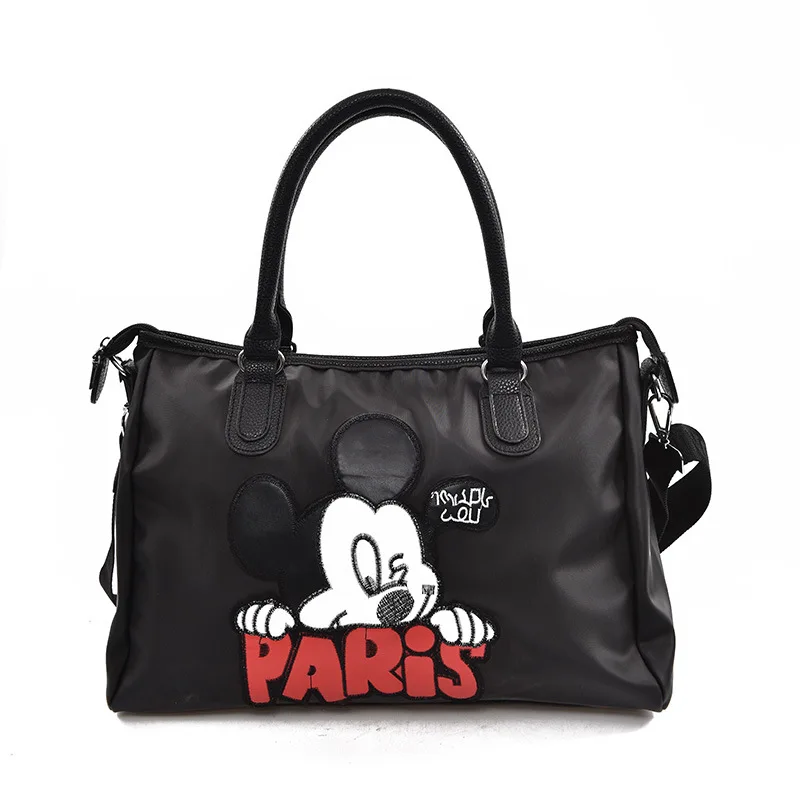 Disney Mickey mouse waterproof cartoon bag shoulder student luggage lady hand travel Boarding big package handbags | Багаж и сумки