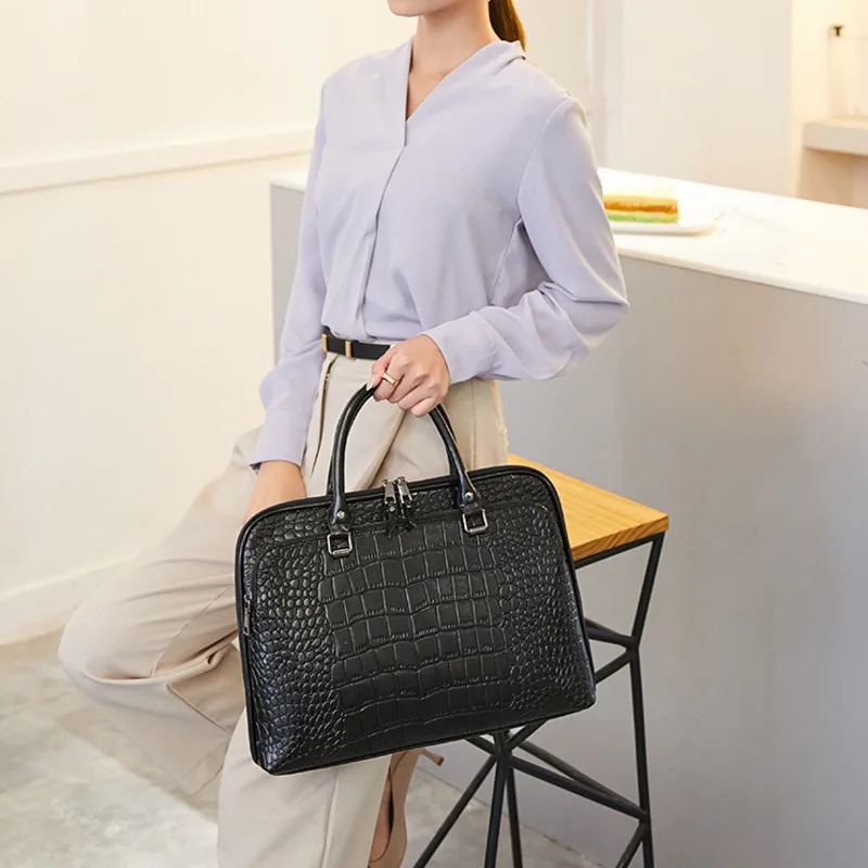 gagacia fashion office work handbags for woman business briefcase high quality leather handbag lady shoulder bags for women bag free global shipping