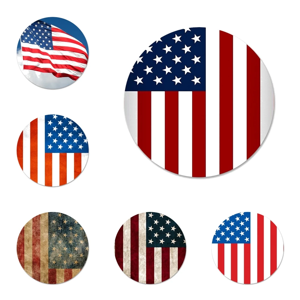 

Значки с американским флагом 58 мм для одежды и рюкзака