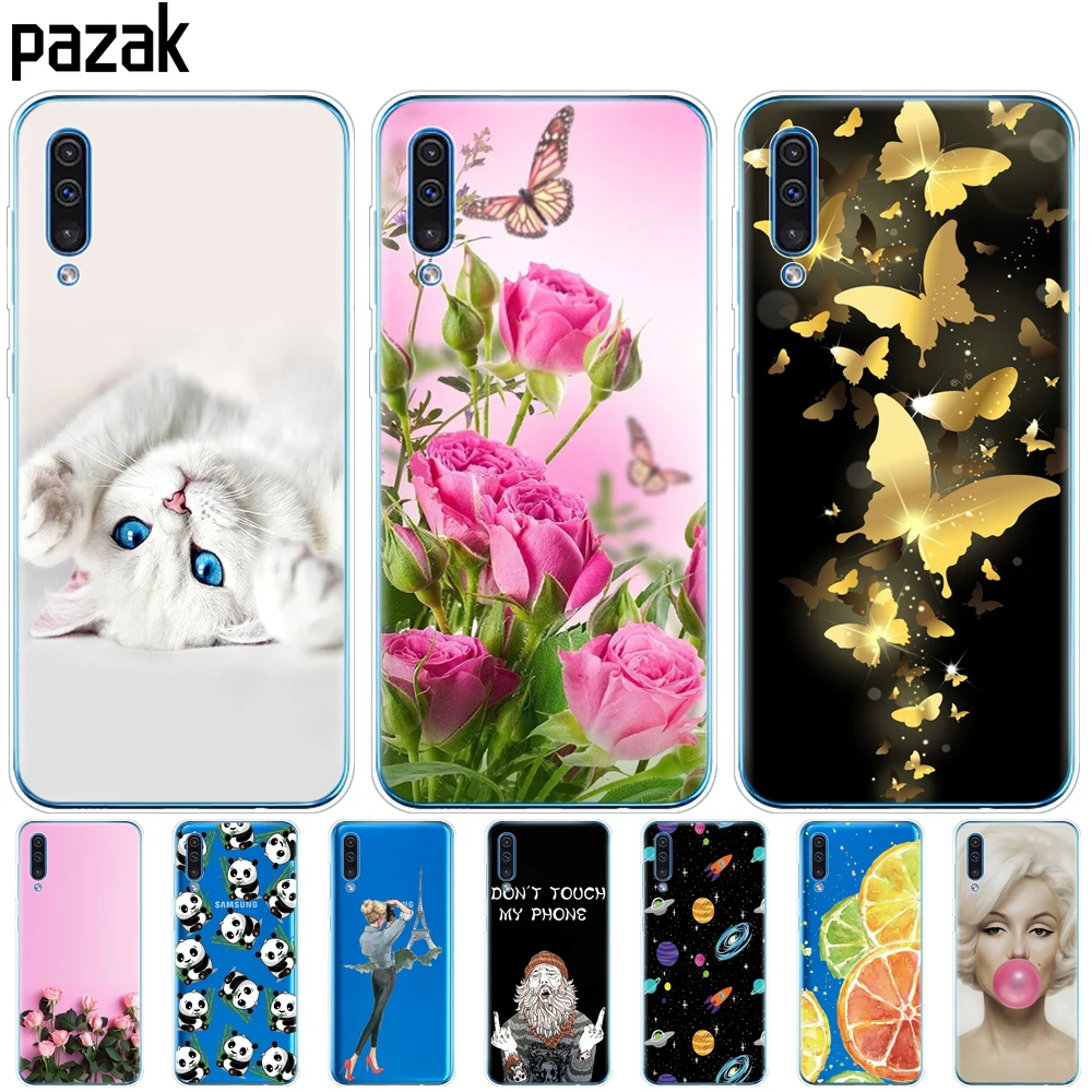 Чехол для Samsung Galaxy A50, силиконовый прозрачный чехол на заднюю панель телефона для Samsung A50 A505 A505F, SM-A505F, мягкий чехол 6,4, чехол, бампер